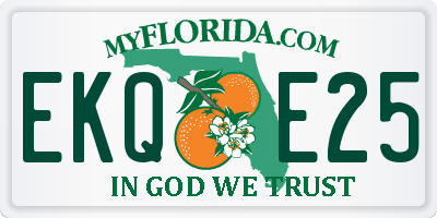 FL license plate EKQE25
