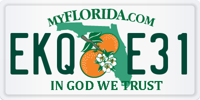 FL license plate EKQE31
