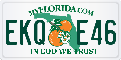 FL license plate EKQE46