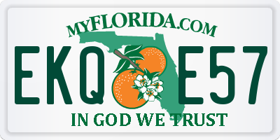 FL license plate EKQE57