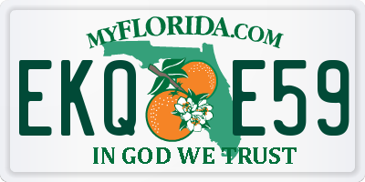FL license plate EKQE59