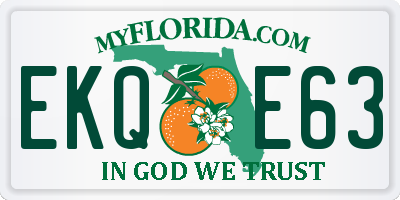 FL license plate EKQE63