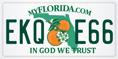 FL license plate EKQE66