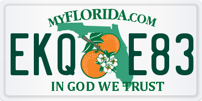 FL license plate EKQE83