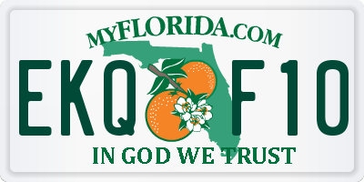 FL license plate EKQF10