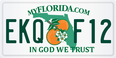 FL license plate EKQF12