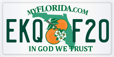 FL license plate EKQF20