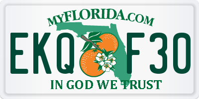 FL license plate EKQF30
