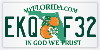 FL license plate EKQF32