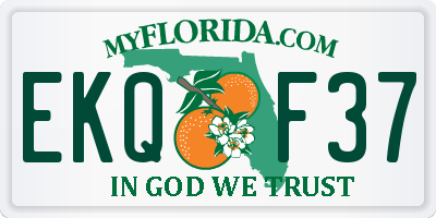 FL license plate EKQF37