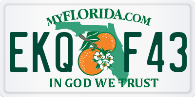 FL license plate EKQF43