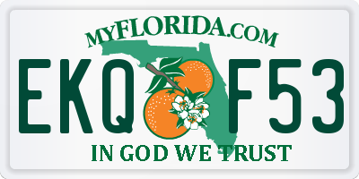 FL license plate EKQF53