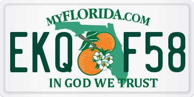 FL license plate EKQF58