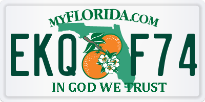 FL license plate EKQF74