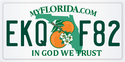 FL license plate EKQF82