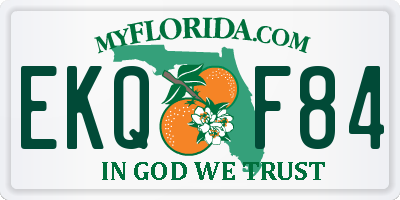 FL license plate EKQF84
