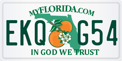 FL license plate EKQG54