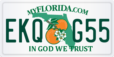 FL license plate EKQG55