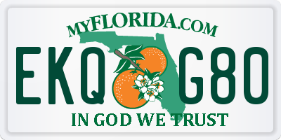 FL license plate EKQG80