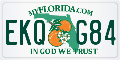 FL license plate EKQG84