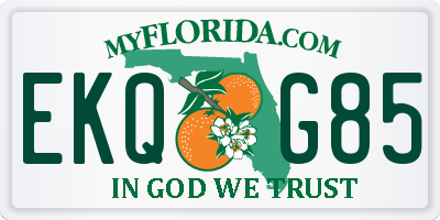 FL license plate EKQG85