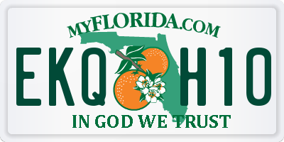 FL license plate EKQH10