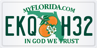 FL license plate EKQH32
