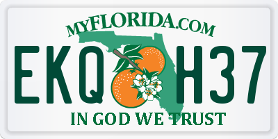 FL license plate EKQH37