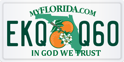 FL license plate EKQQ60