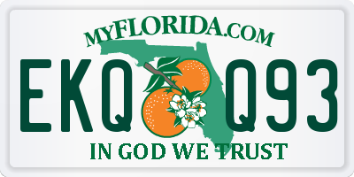 FL license plate EKQQ93