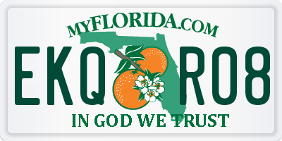 FL license plate EKQR08