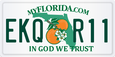 FL license plate EKQR11