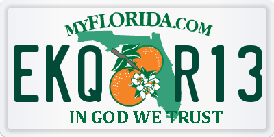 FL license plate EKQR13