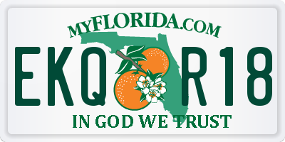 FL license plate EKQR18