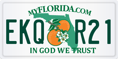 FL license plate EKQR21