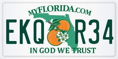 FL license plate EKQR34