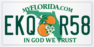 FL license plate EKQR58