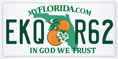 FL license plate EKQR62