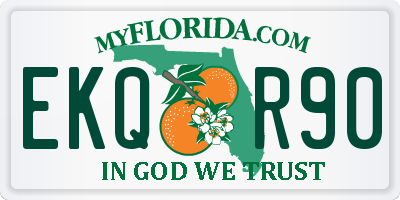 FL license plate EKQR90