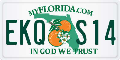 FL license plate EKQS14