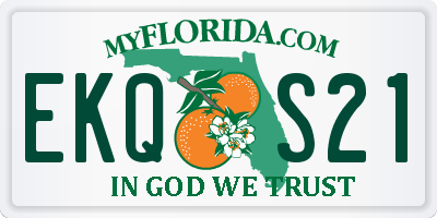 FL license plate EKQS21
