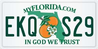 FL license plate EKQS29