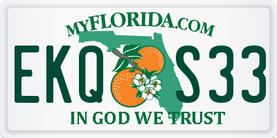 FL license plate EKQS33