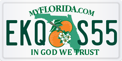 FL license plate EKQS55