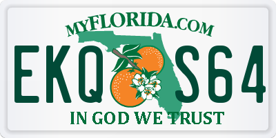 FL license plate EKQS64
