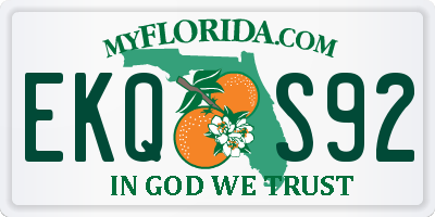 FL license plate EKQS92
