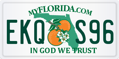 FL license plate EKQS96