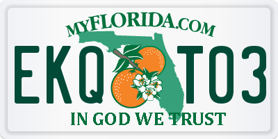 FL license plate EKQT03