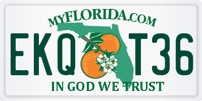 FL license plate EKQT36