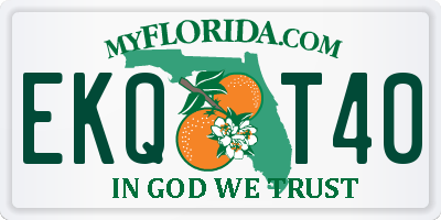 FL license plate EKQT40